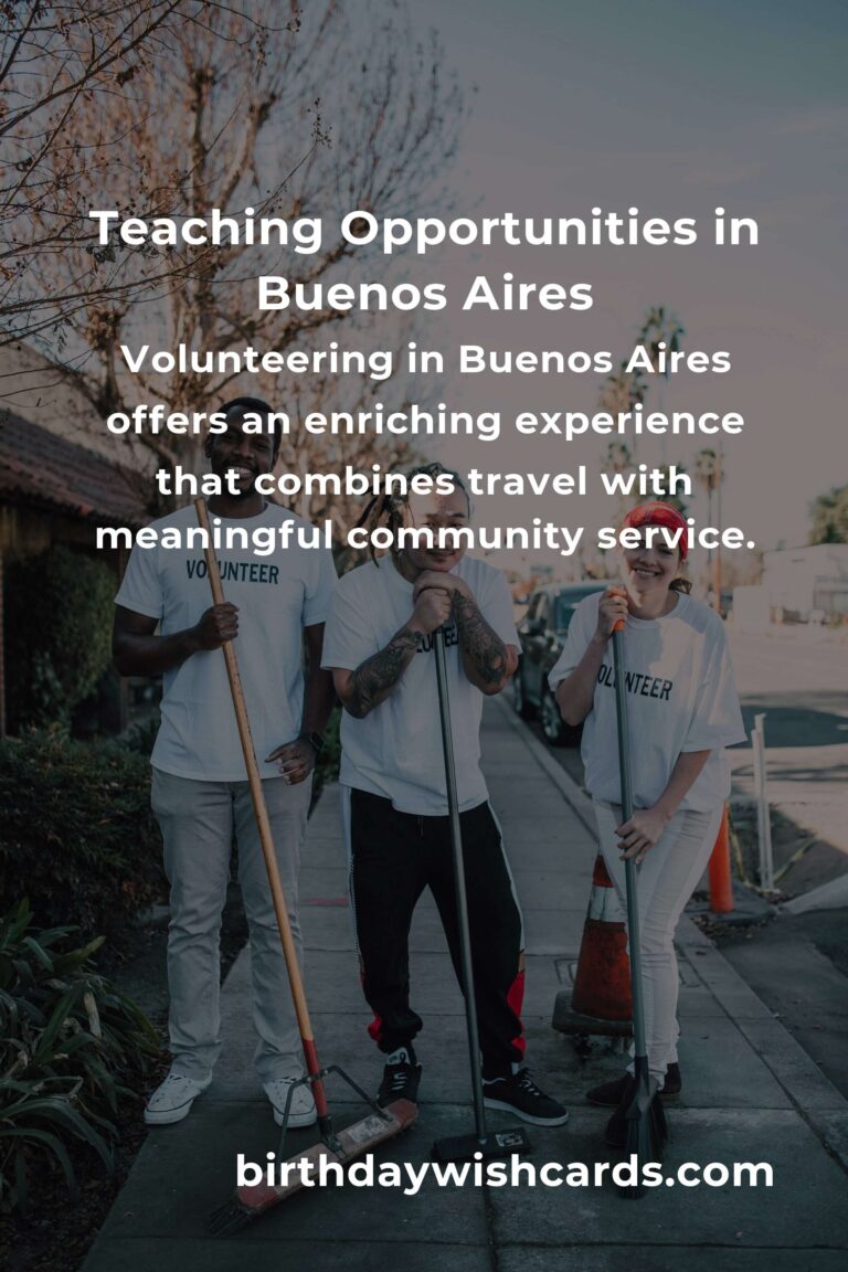 Exploring Teaching Volunteer Opportunities in Buenos Aires