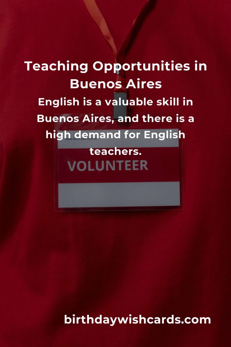 Exploring Teaching Volunteer Opportunities in Buenos Aires