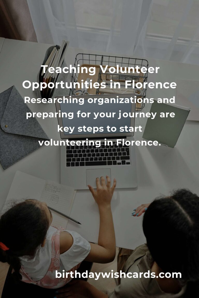 Exploring Teaching Volunteer Opportunities in Florence