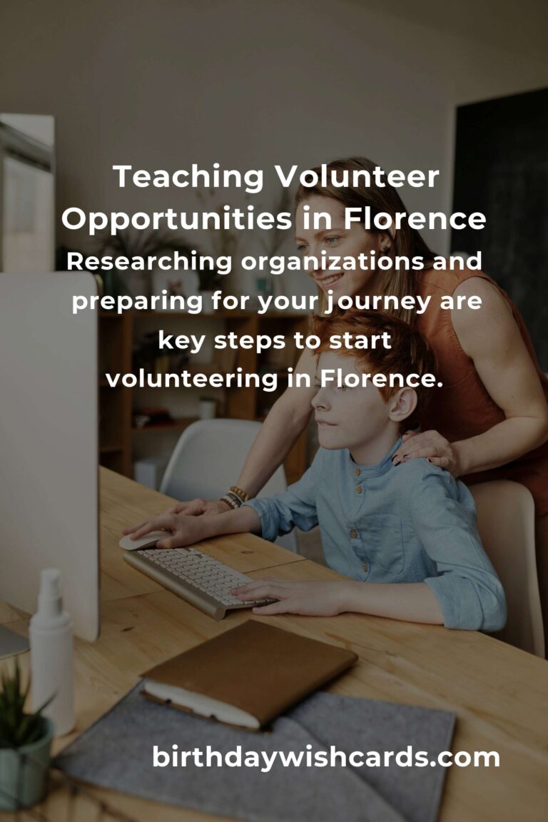Exploring Teaching Volunteer Opportunities in Florence
