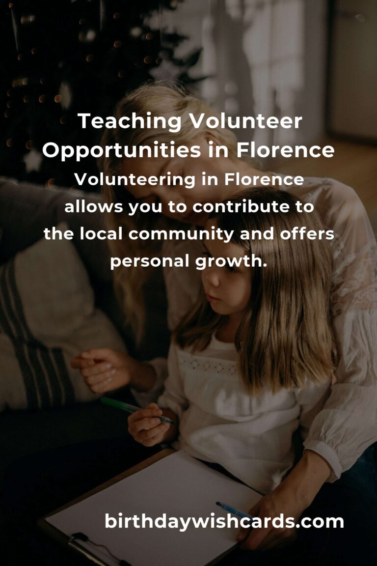 Exploring Teaching Volunteer Opportunities in Florence