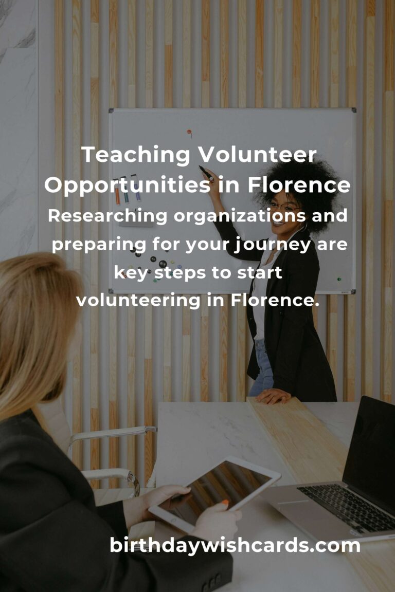 Exploring Teaching Volunteer Opportunities in Florence
