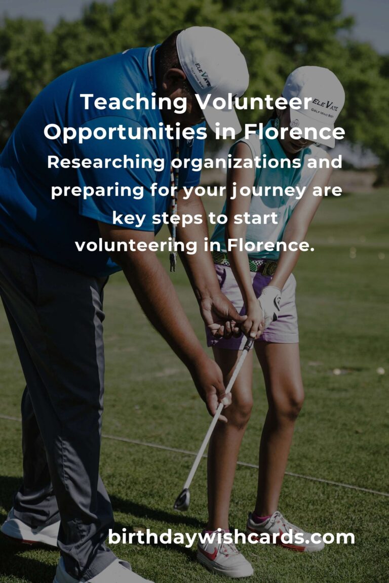 Exploring Teaching Volunteer Opportunities in Florence