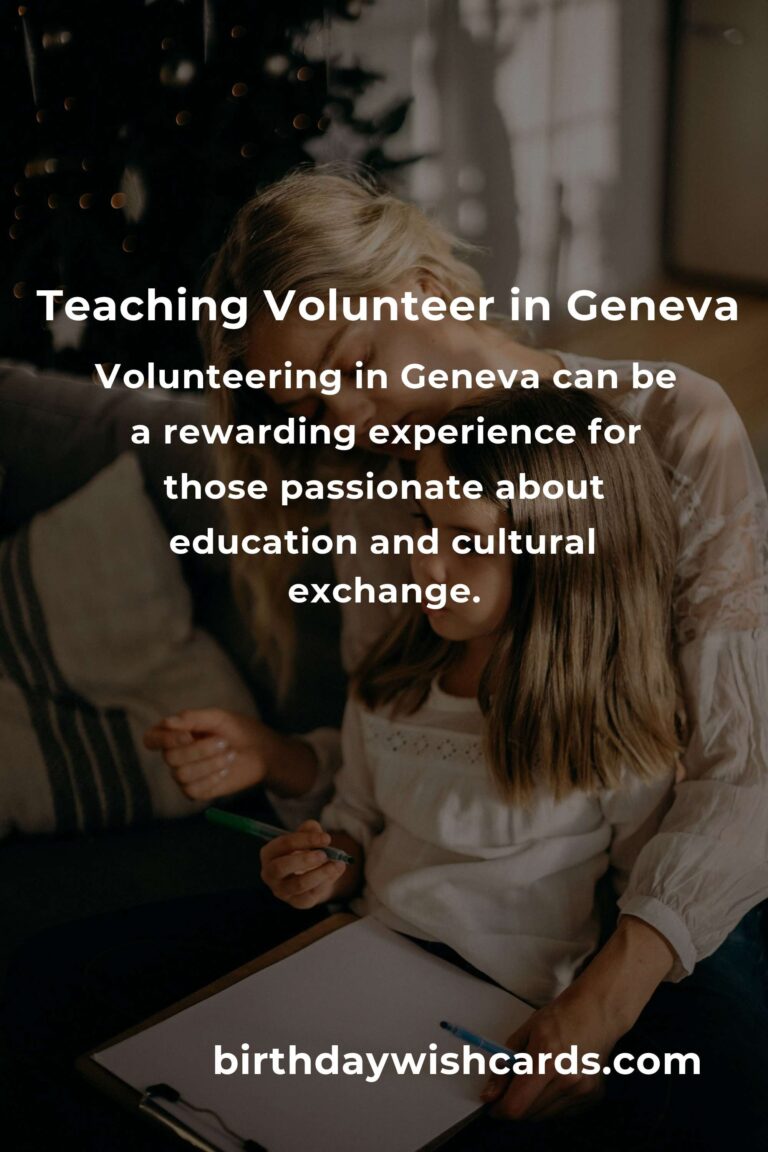 Exploring Teaching Volunteer Opportunities in Geneva