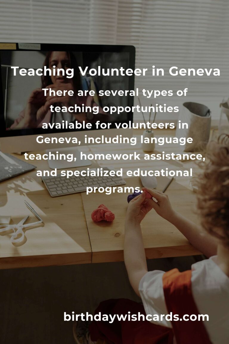 Exploring Teaching Volunteer Opportunities in Geneva