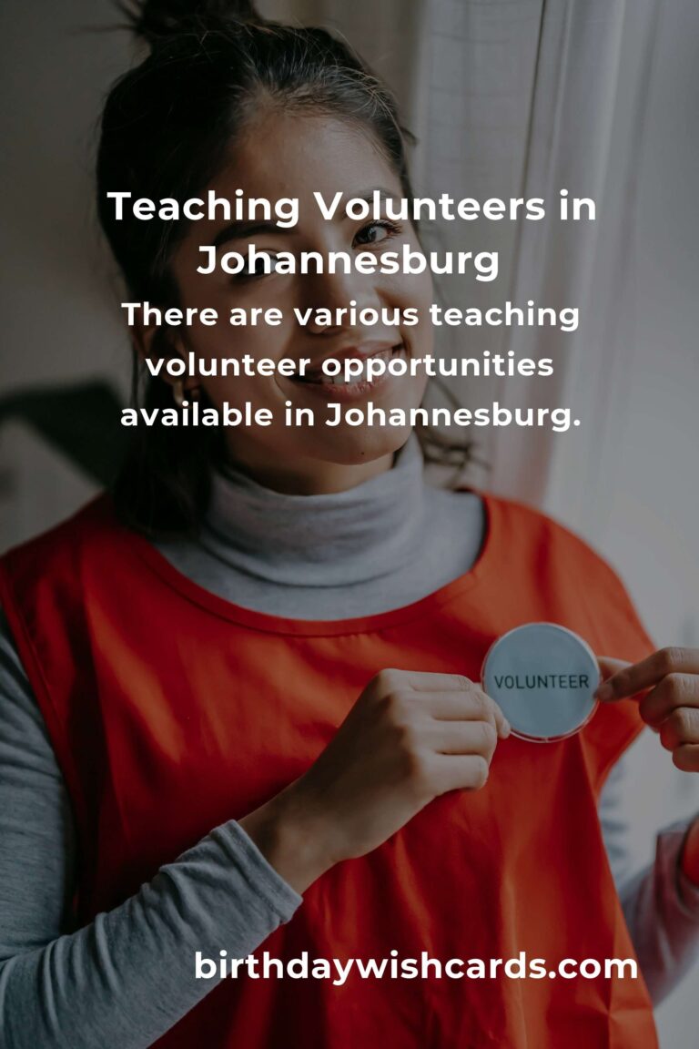 Exploring Teaching Volunteer Opportunities in Johannesburg