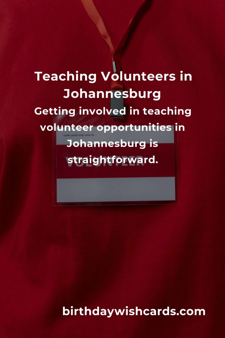 Exploring Teaching Volunteer Opportunities in Johannesburg