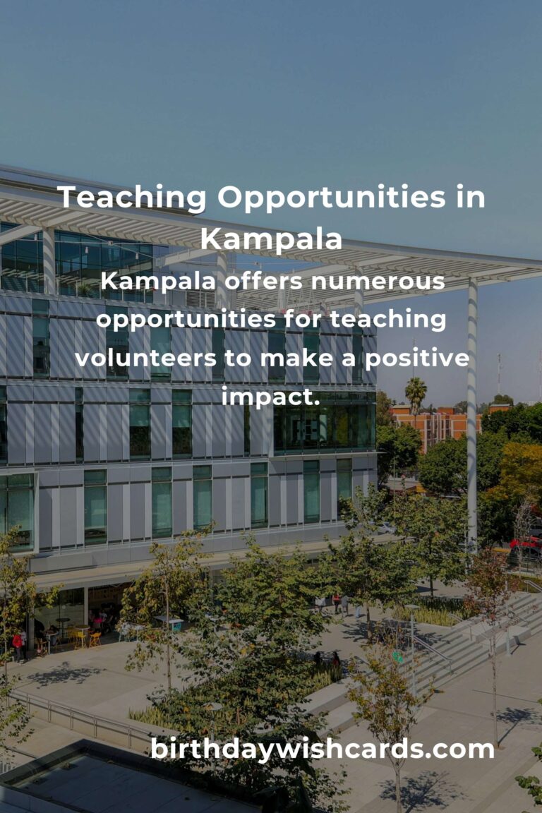 Exploring Teaching Volunteer Opportunities in Kampala
