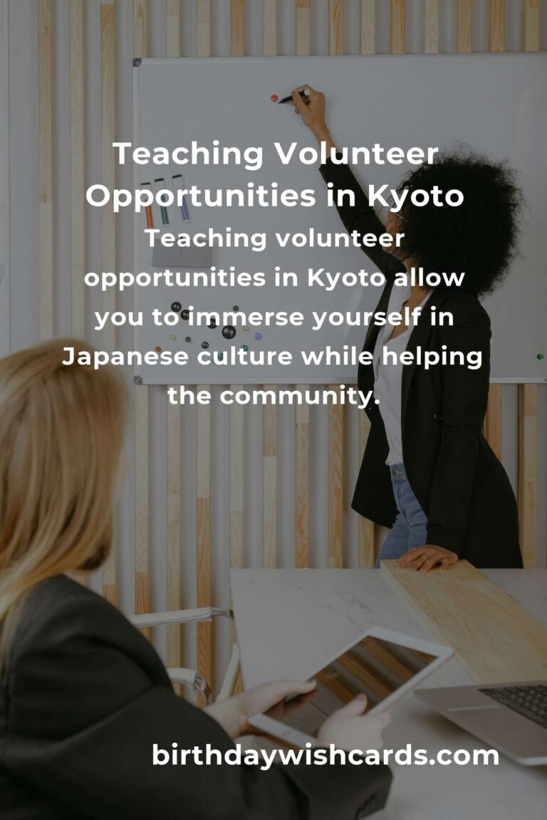 Exploring Teaching Volunteer Opportunities in Kyoto: Make a Difference While Traveling