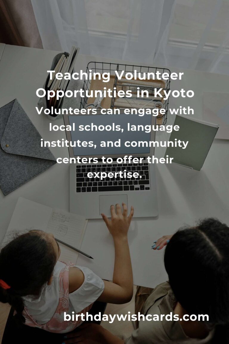 Exploring Teaching Volunteer Opportunities in Kyoto: Make a Difference While Traveling