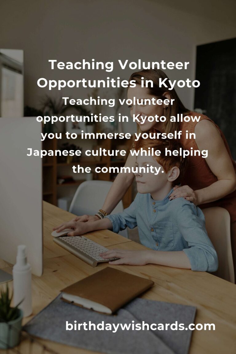 Exploring Teaching Volunteer Opportunities in Kyoto: Make a Difference While Traveling
