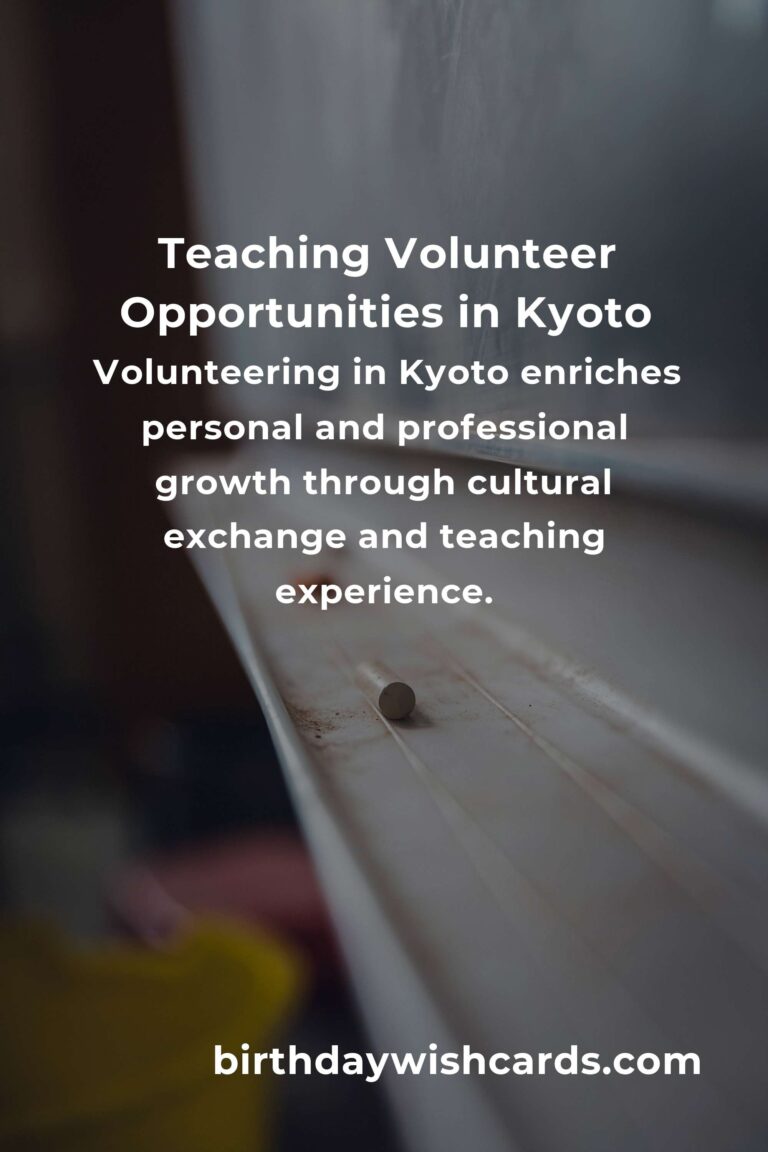 Exploring Teaching Volunteer Opportunities in Kyoto: Make a Difference While Traveling