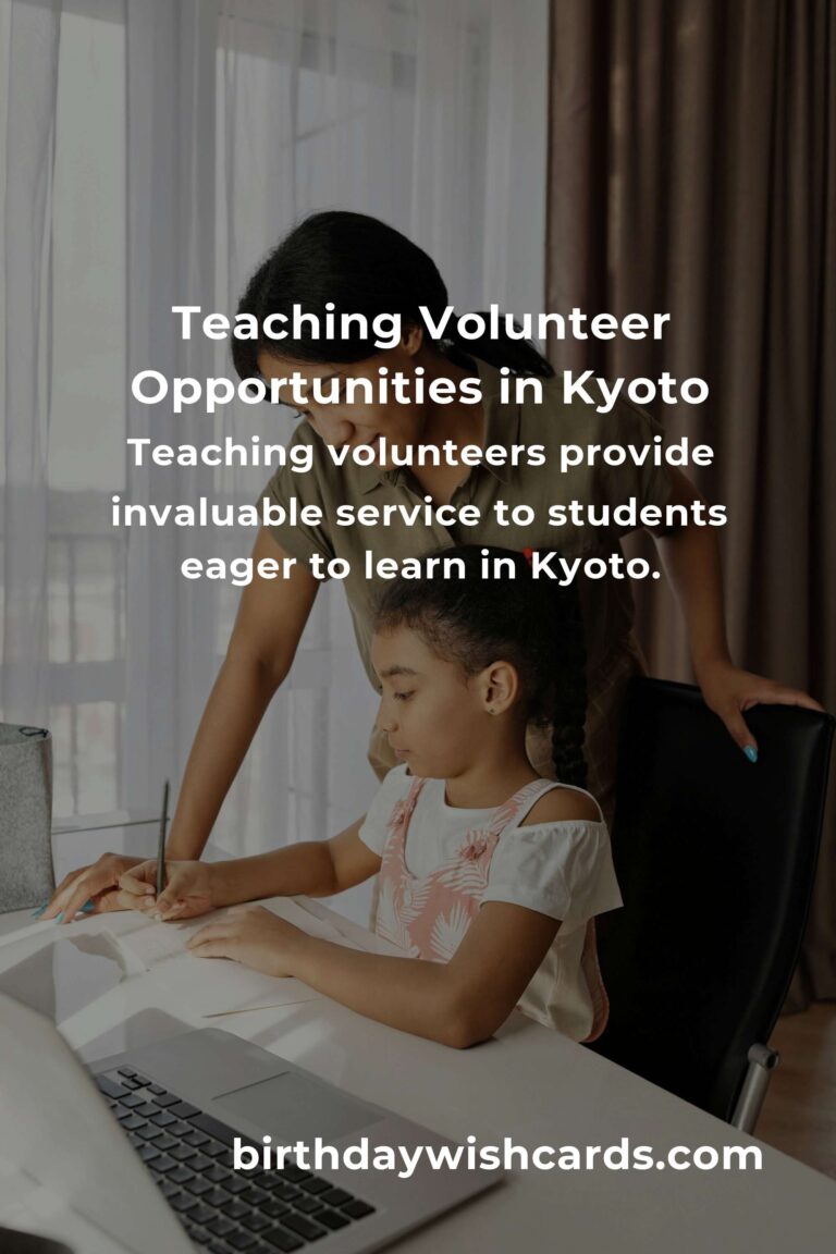 Exploring Teaching Volunteer Opportunities in Kyoto: Make a Difference While Traveling