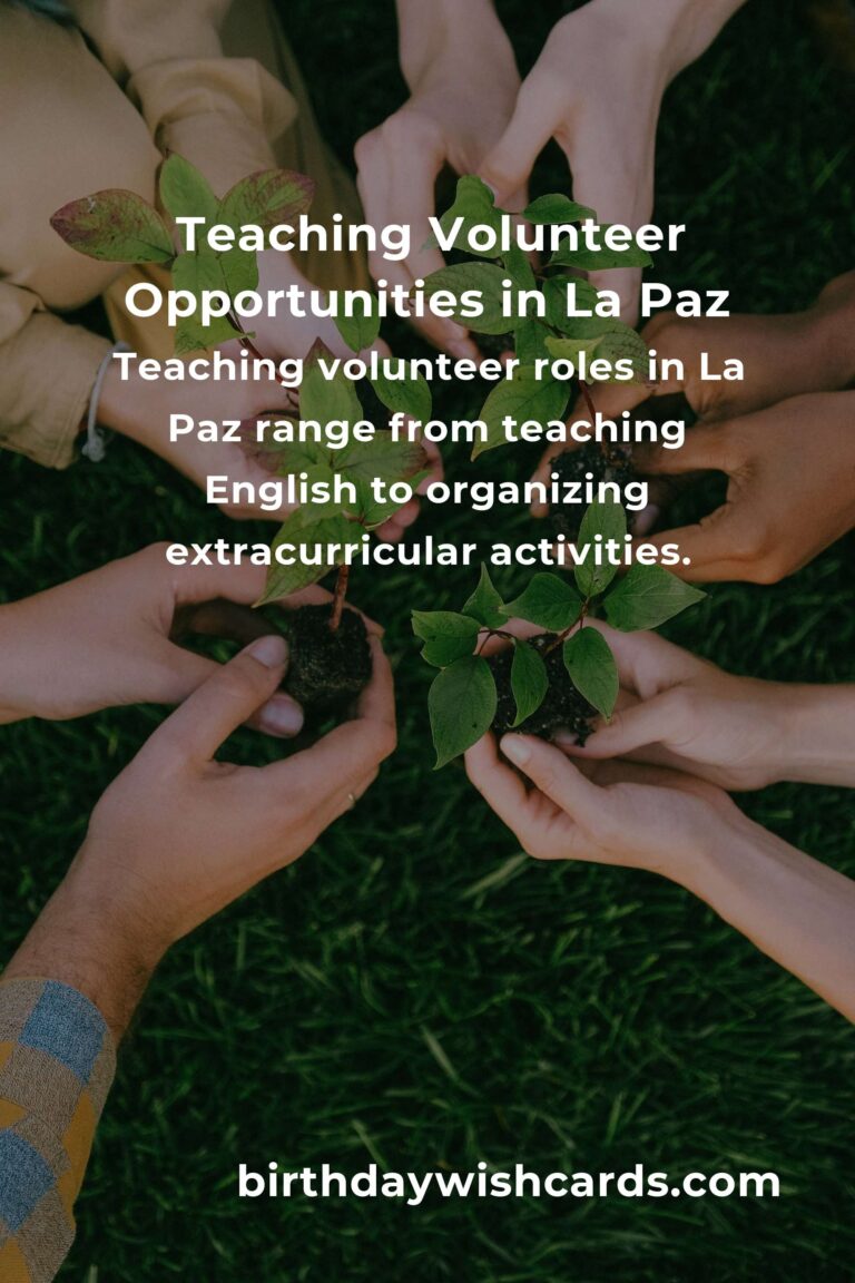 Exploring Teaching Volunteer Opportunities in La Paz: A Rewarding Experience