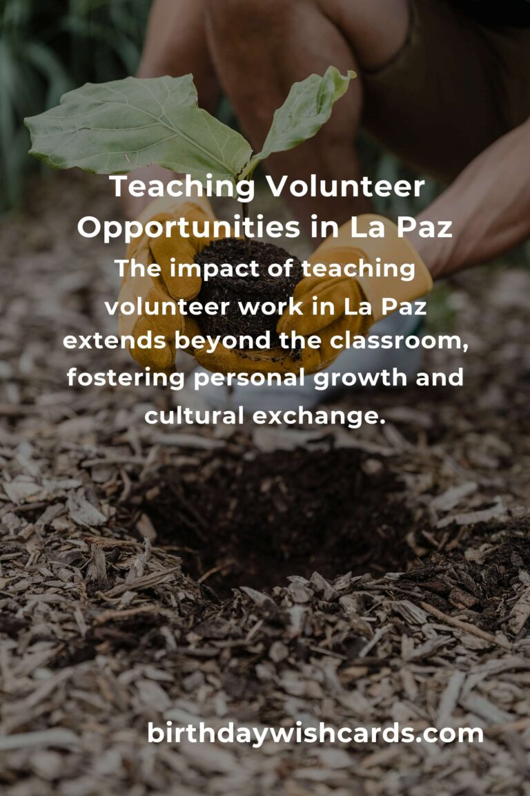 Exploring Teaching Volunteer Opportunities in La Paz: A Rewarding Experience
