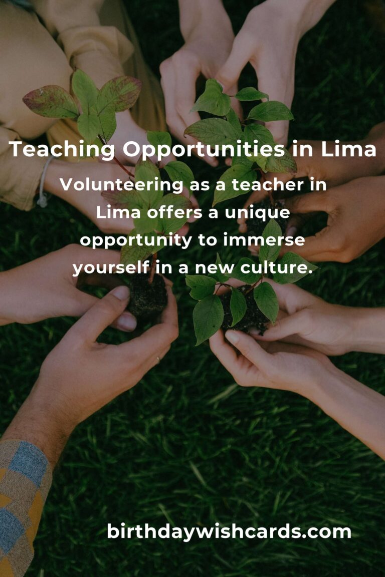 Exploring Teaching Volunteer Opportunities in Lima