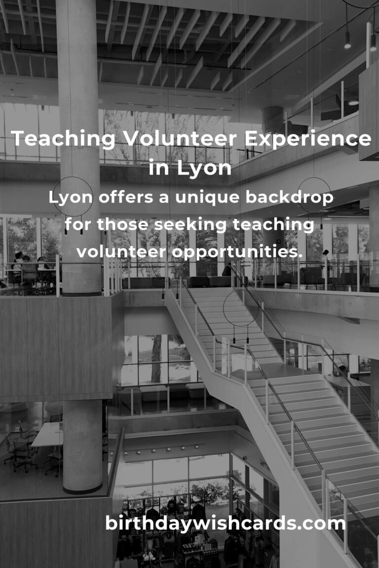 Exploring Teaching Volunteer Opportunities in Lyon for Enriching Experiences
