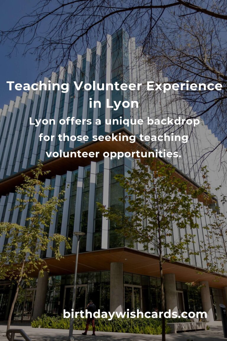 Exploring Teaching Volunteer Opportunities in Lyon for Enriching Experiences