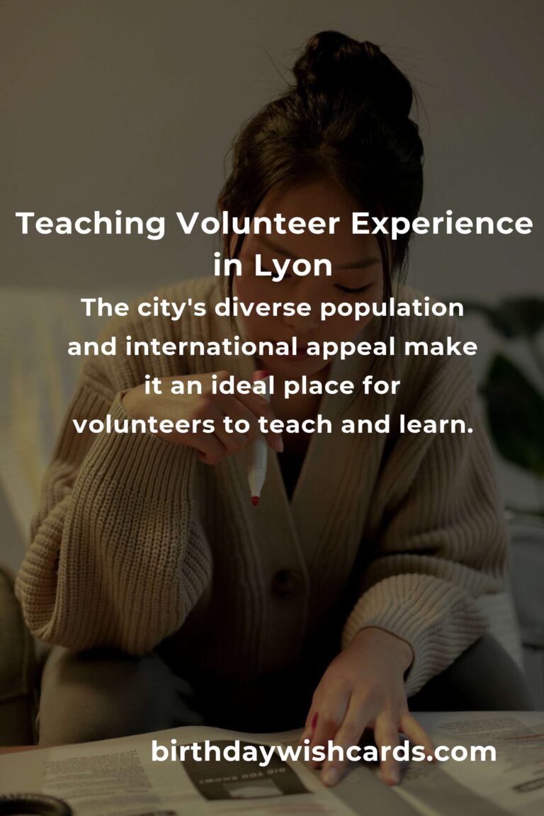 Exploring Teaching Volunteer Opportunities in Lyon for Enriching Experiences