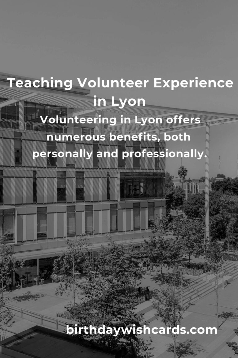 Exploring Teaching Volunteer Opportunities in Lyon for Enriching Experiences