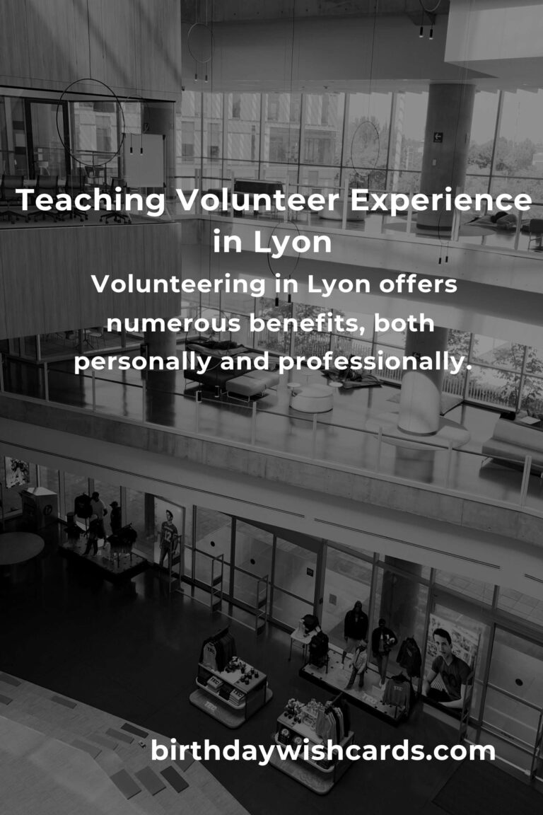 Exploring Teaching Volunteer Opportunities in Lyon for Enriching Experiences