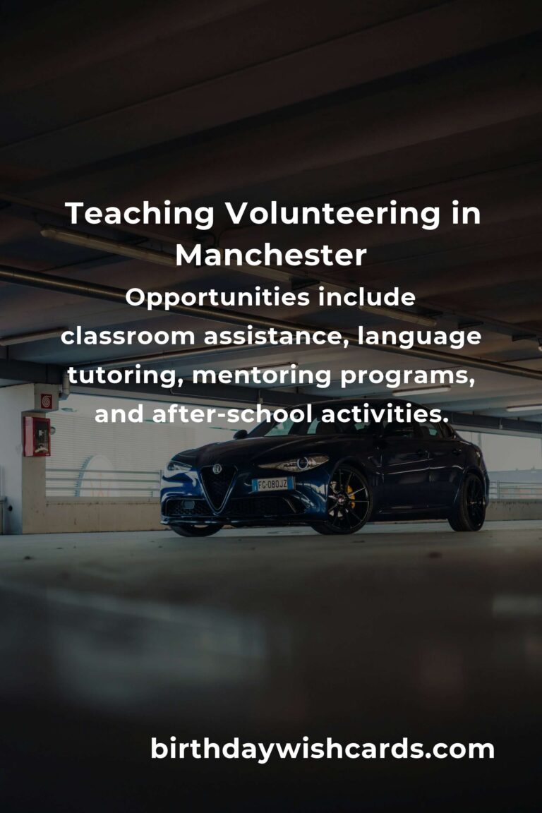 Exploring Teaching Volunteer Opportunities in Manchester
