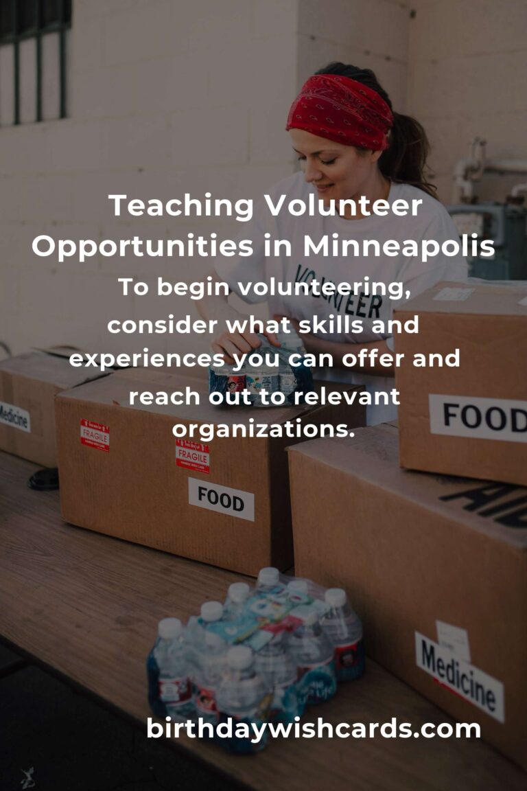 Exploring Teaching Volunteer Opportunities in Minneapolis