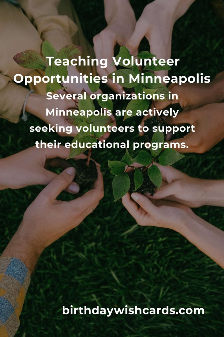Exploring Teaching Volunteer Opportunities in Minneapolis