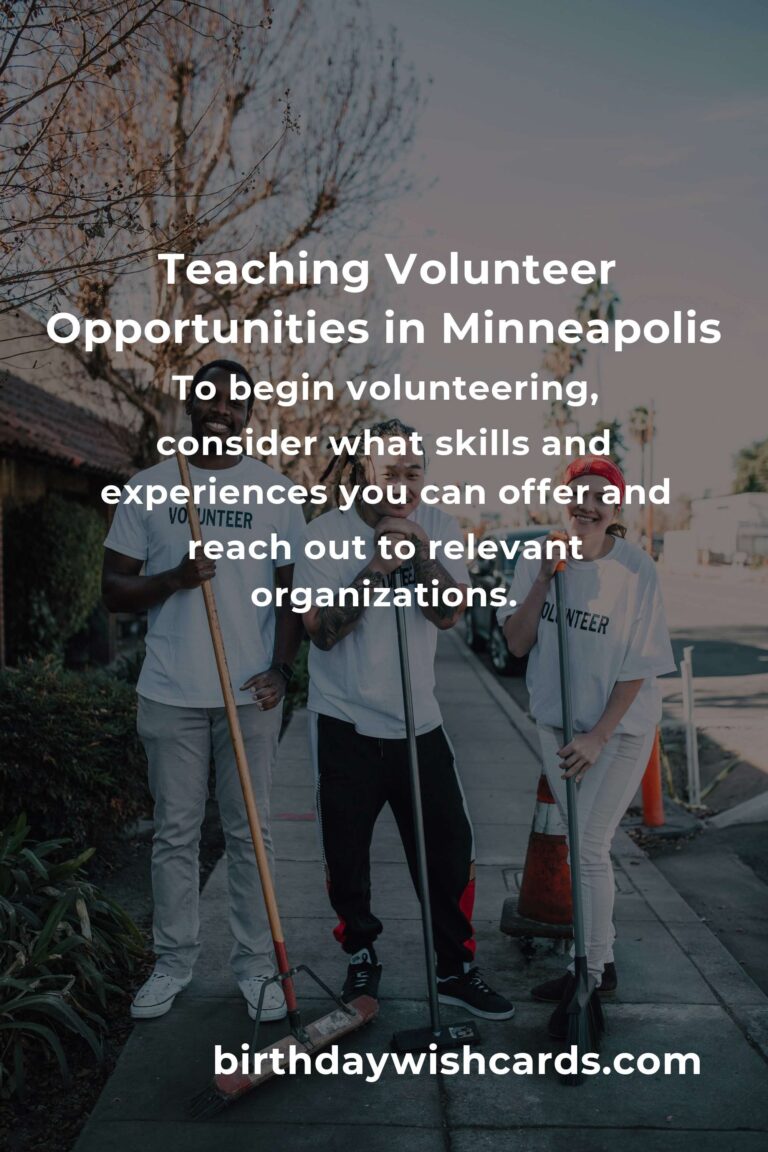 Exploring Teaching Volunteer Opportunities in Minneapolis