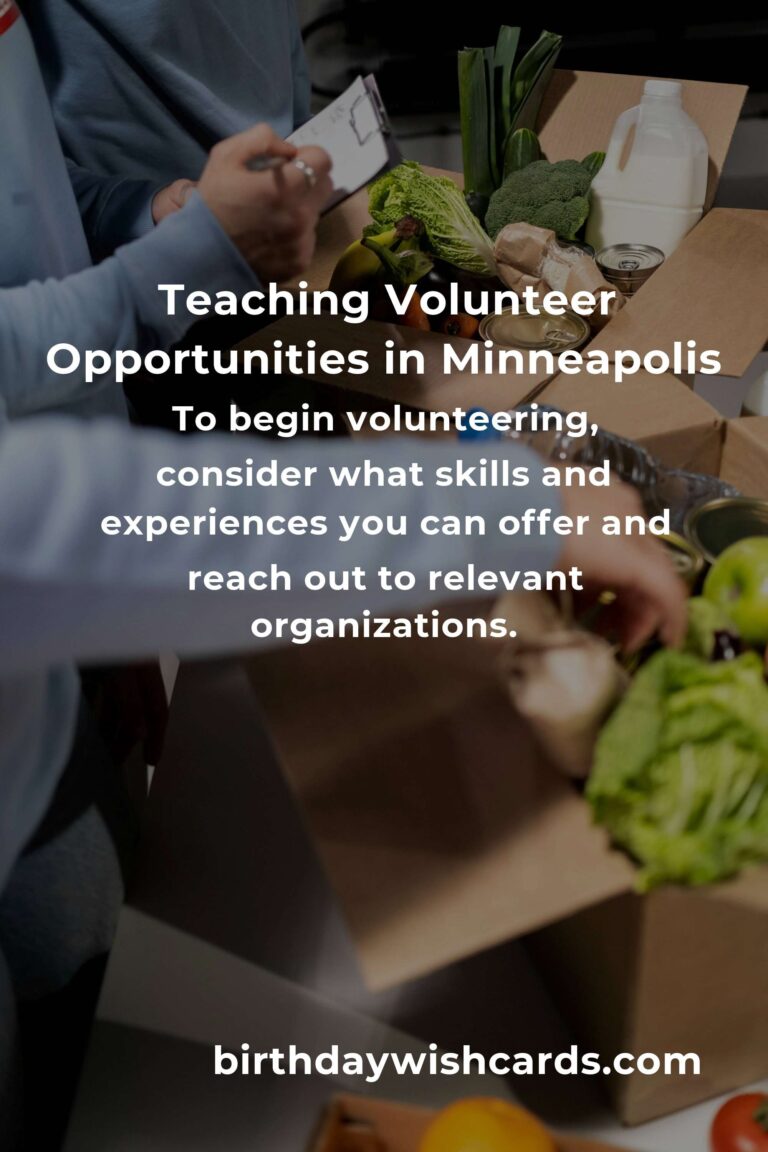 Exploring Teaching Volunteer Opportunities in Minneapolis