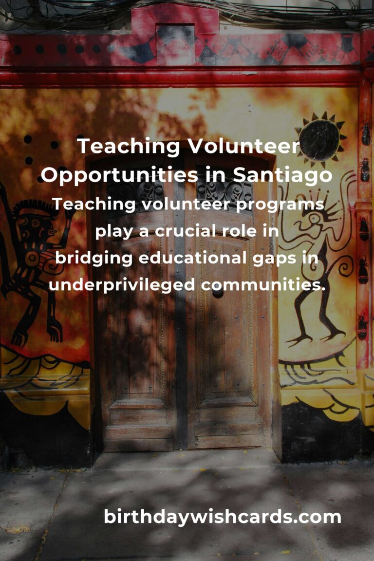 Exploring Teaching Volunteer Opportunities in Santiago