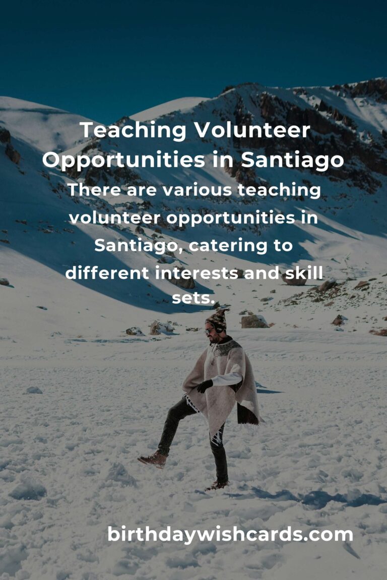 Exploring Teaching Volunteer Opportunities in Santiago