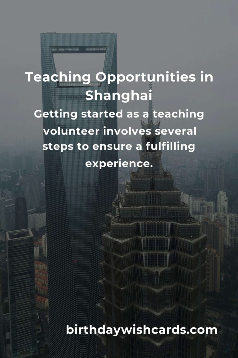 Exploring Teaching Volunteer Opportunities in Shanghai
