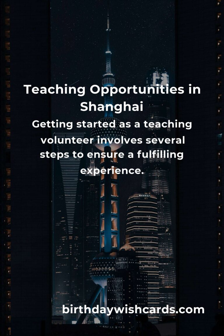 Exploring Teaching Volunteer Opportunities in Shanghai