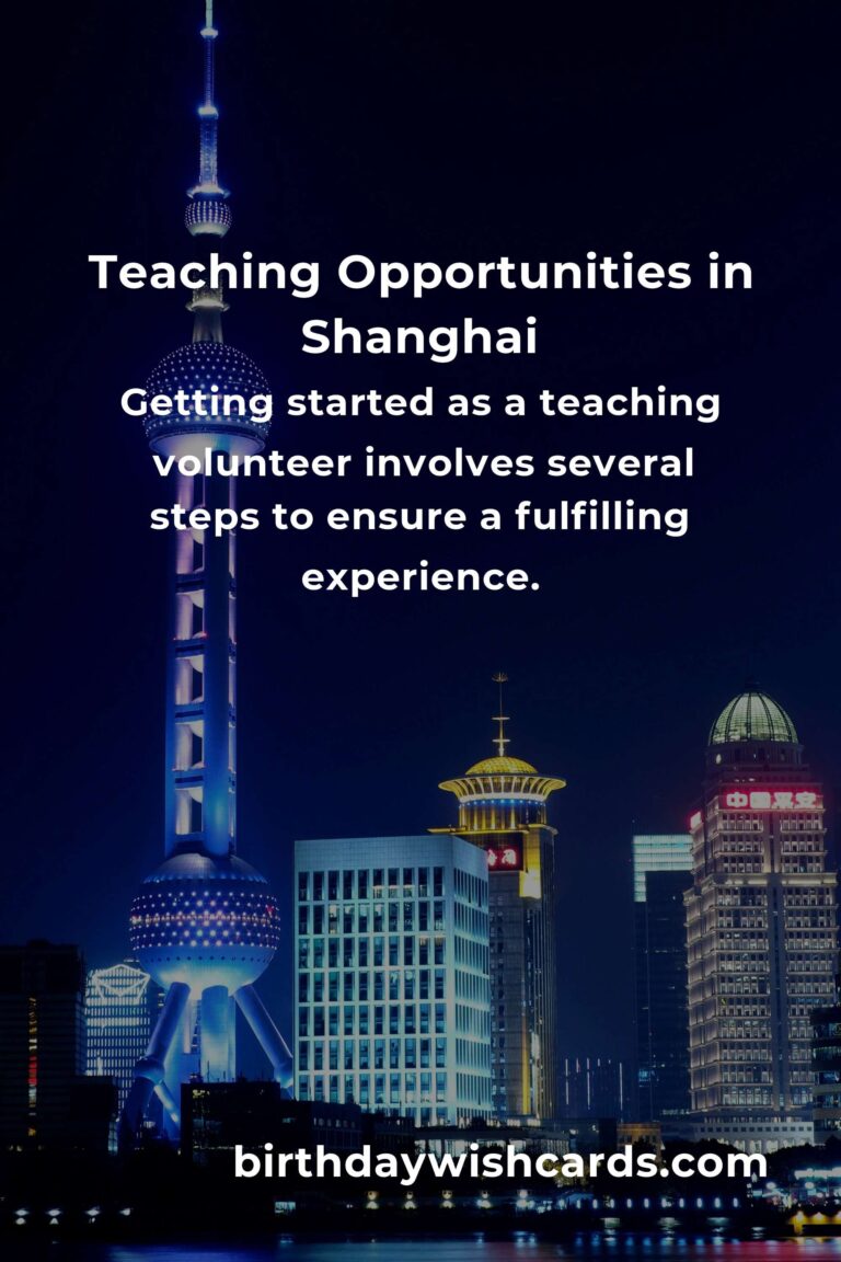 Exploring Teaching Volunteer Opportunities in Shanghai