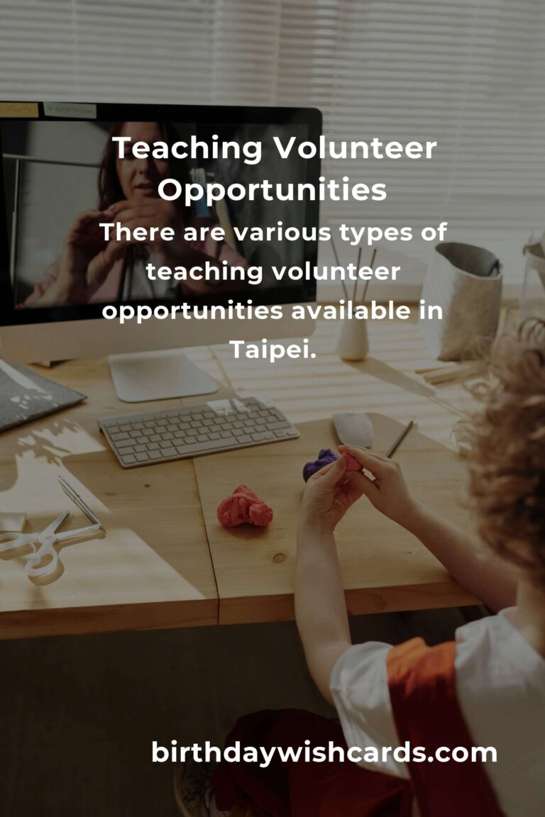 Exploring Teaching Volunteer Opportunities in Taipei