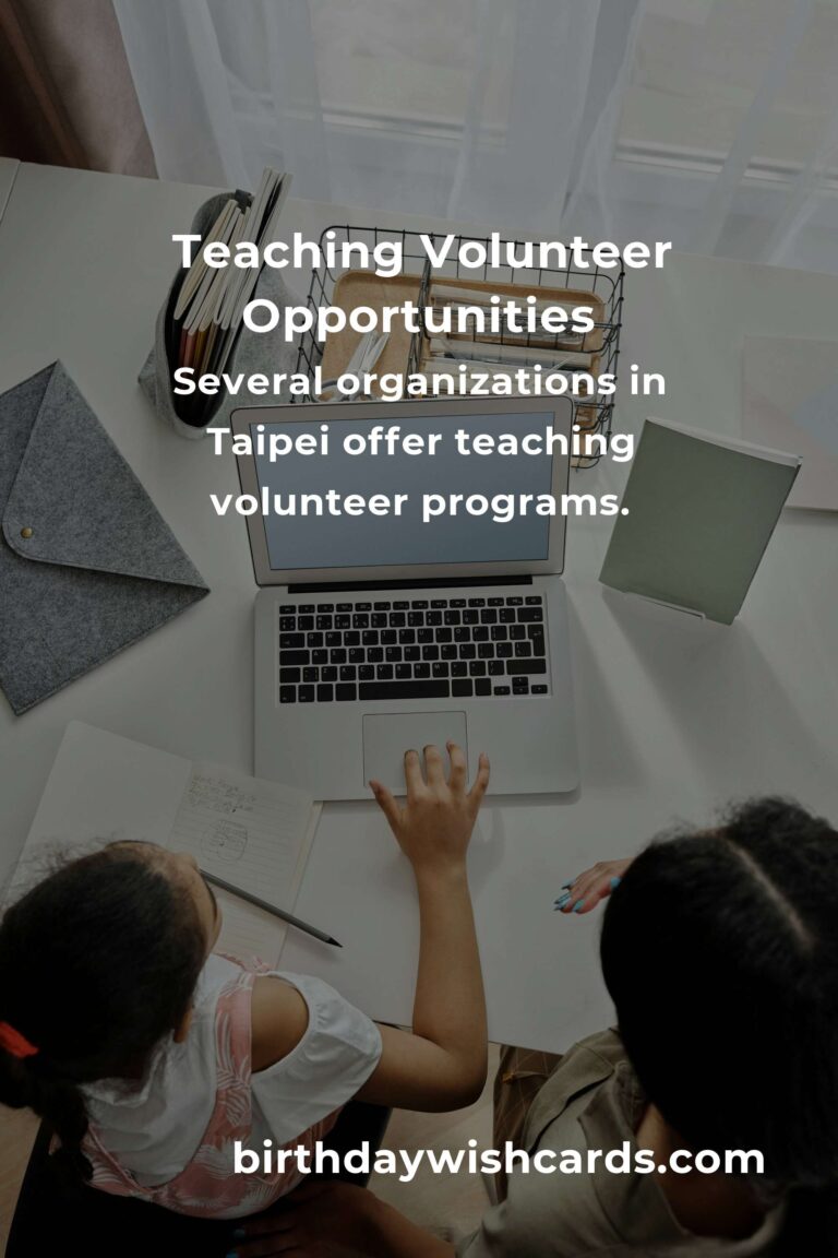 Exploring Teaching Volunteer Opportunities in Taipei