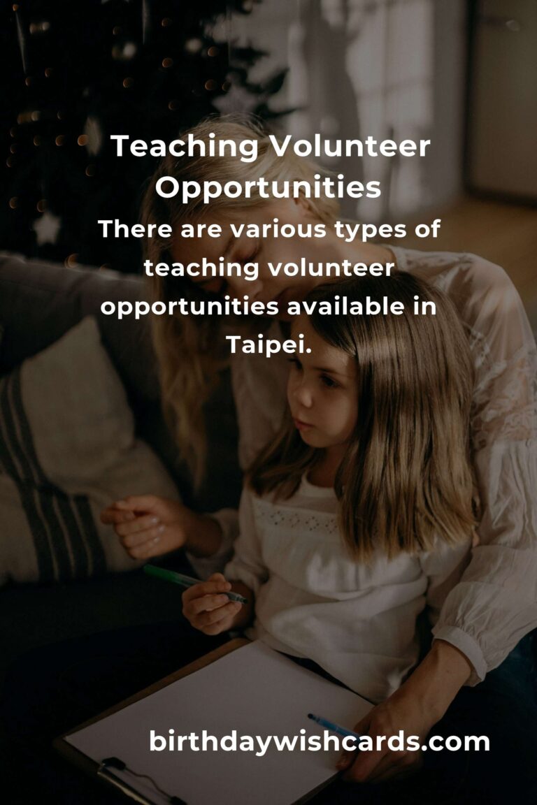 Exploring Teaching Volunteer Opportunities in Taipei