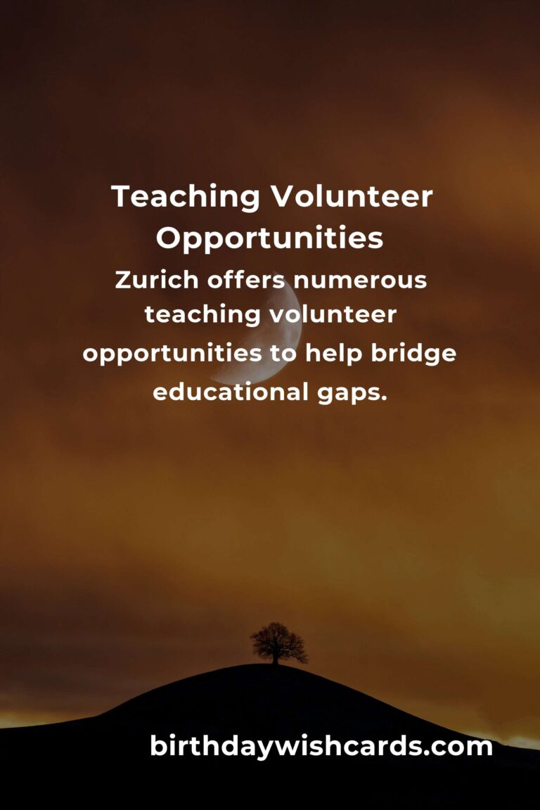 Exploring Teaching Volunteer Opportunities in Zurich
