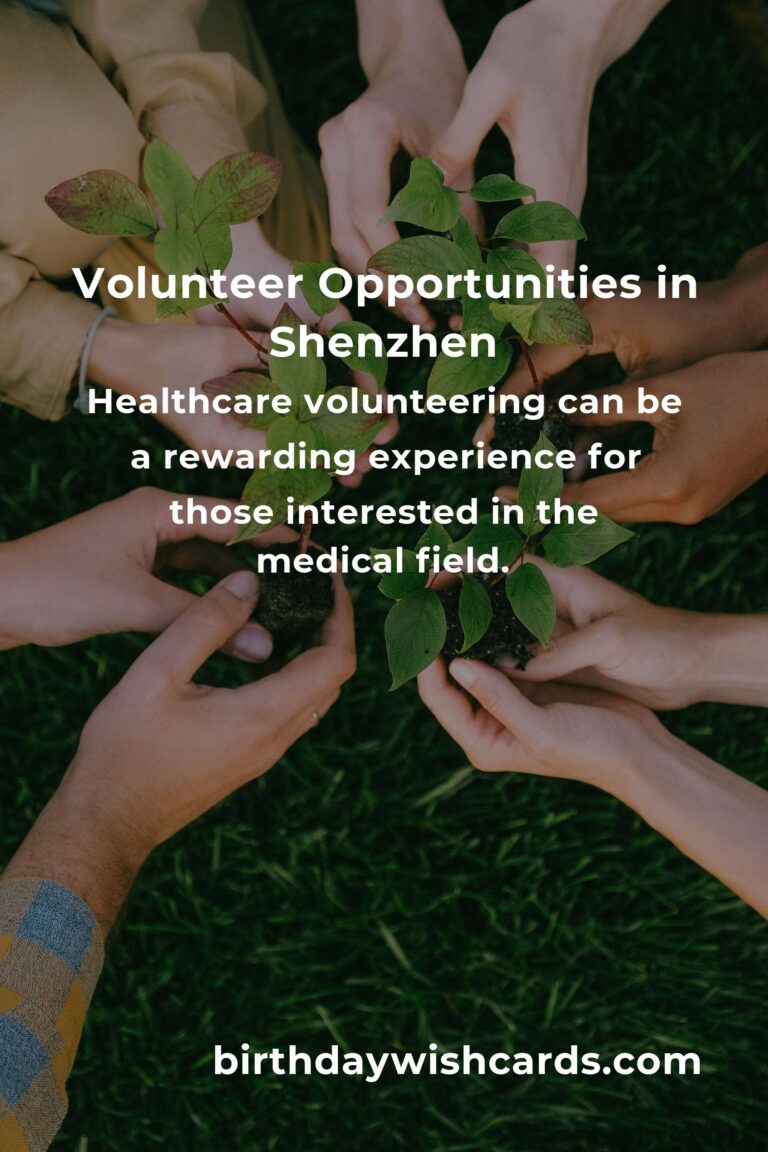 Exploring Volunteer Opportunities for College Students in Shenzhen