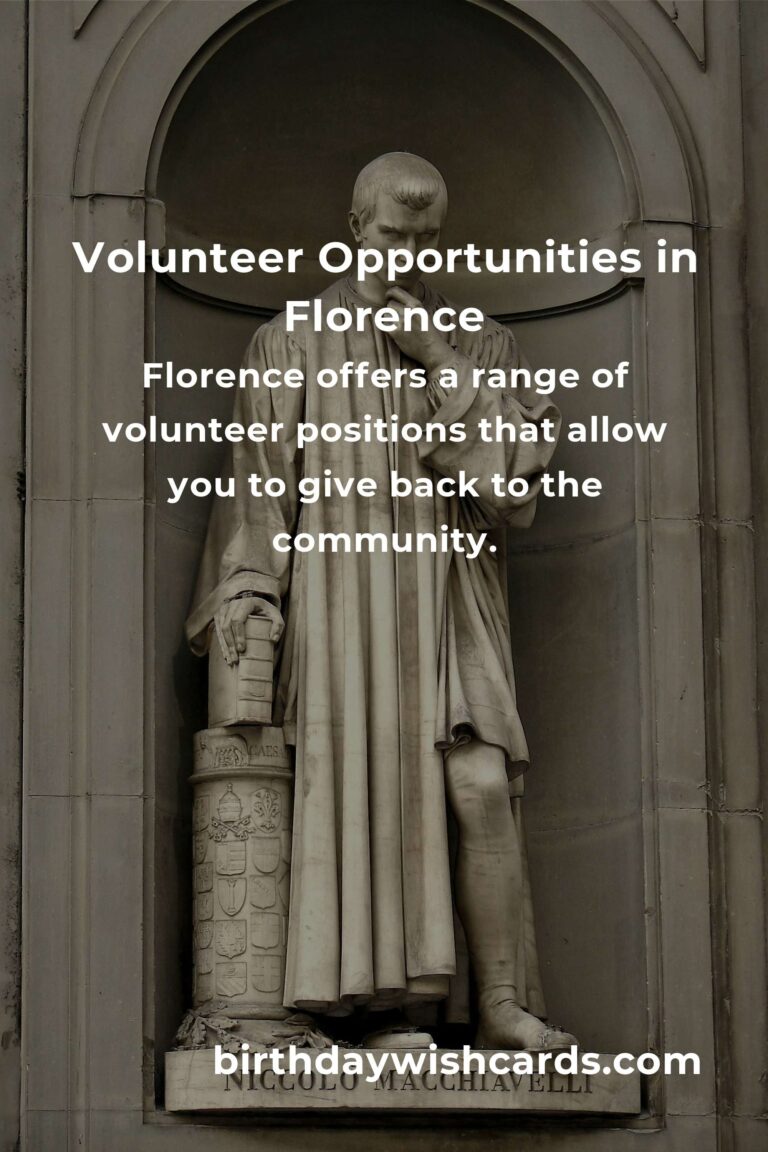 Exploring Volunteer Opportunities for Professionals in Florence