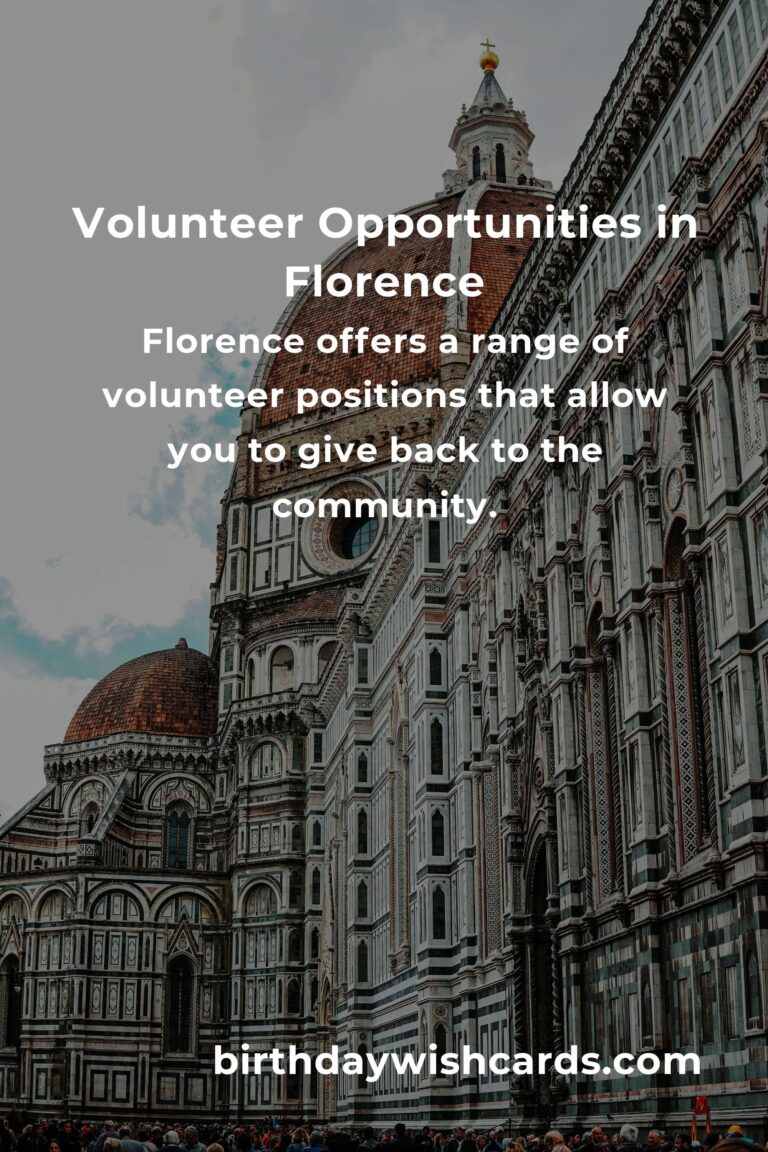 Exploring Volunteer Opportunities for Professionals in Florence