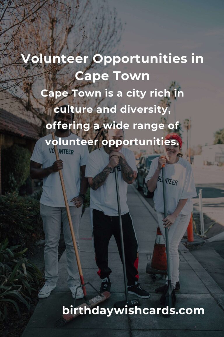 Exploring Volunteer Opportunities for Single Parents in Cape Town