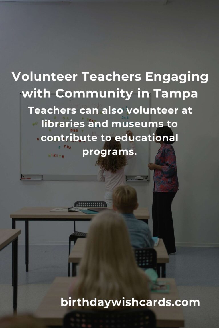 Exploring Volunteer Opportunities for Teachers in Tampa