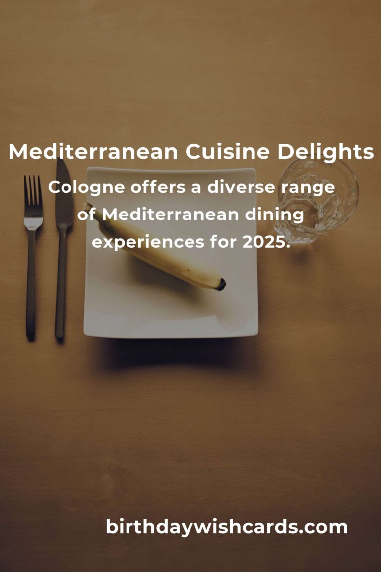 Exploring the Best Mediterranean Diet Options in Cologne for 2025