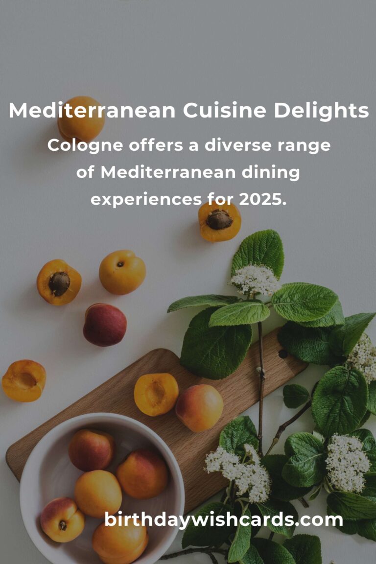 Exploring the Best Mediterranean Diet Options in Cologne for 2025