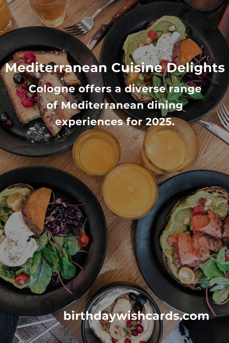 Exploring the Best Mediterranean Diet Options in Cologne for 2025