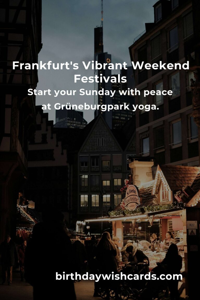 Feel the Pulse of Frankfurt: Top Local Events You Can’t Miss This Weekend