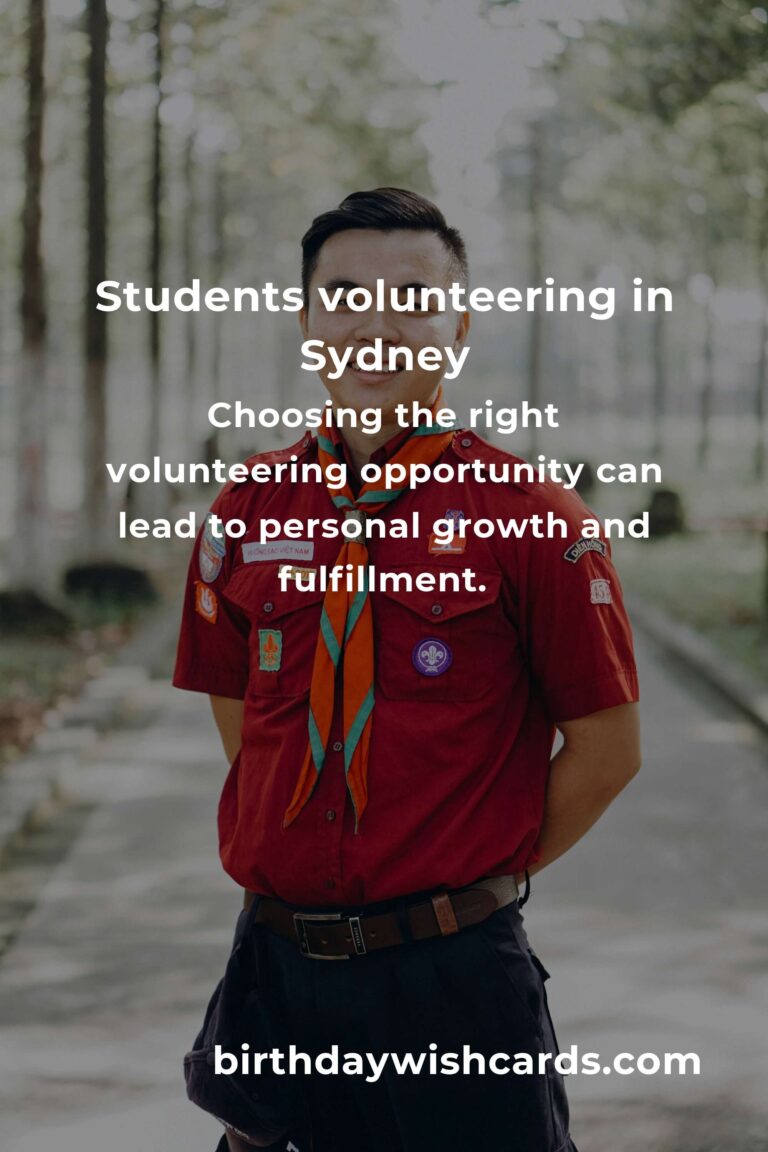 Find Your Purpose: Volunteer Opportunities for Students in Sydney