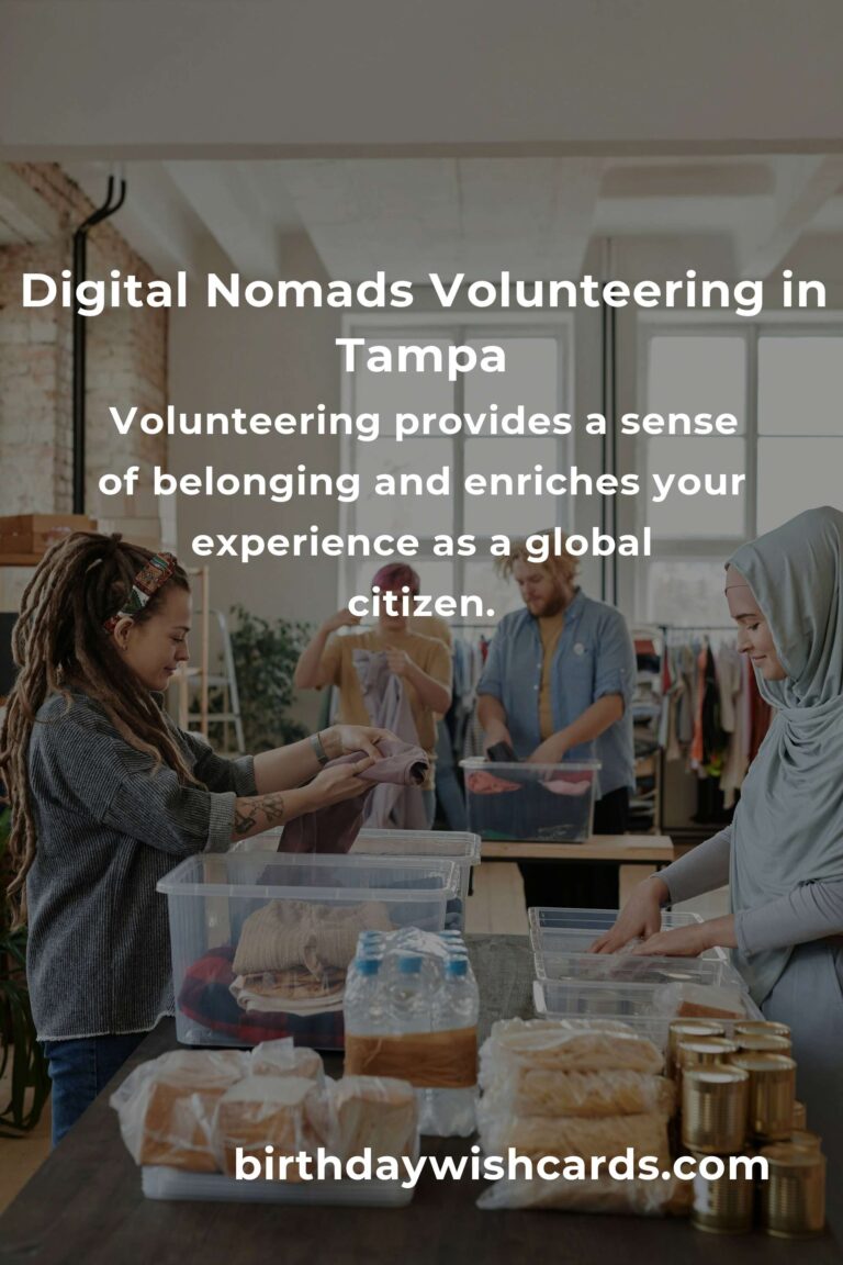 Finding Heartfelt Connections: Volunteer Opportunities for Digital Nomads in Tampa